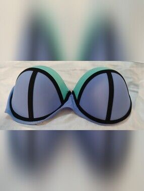 NWOT Colorblock Bikini in Mint & Lavender w/Black Trim. Never Used.